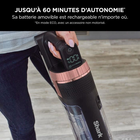 SHARK Stratos IZ400EU - Aspirateur Balai sans fil - Technologie DuoClean + PowerFins Plus - Eclairage LED