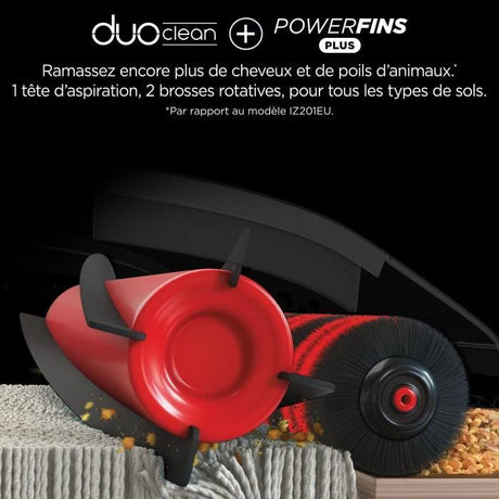SHARK Stratos IZ400EU - Aspirateur Balai sans fil - Technologie DuoClean + PowerFins Plus - Eclairage LED