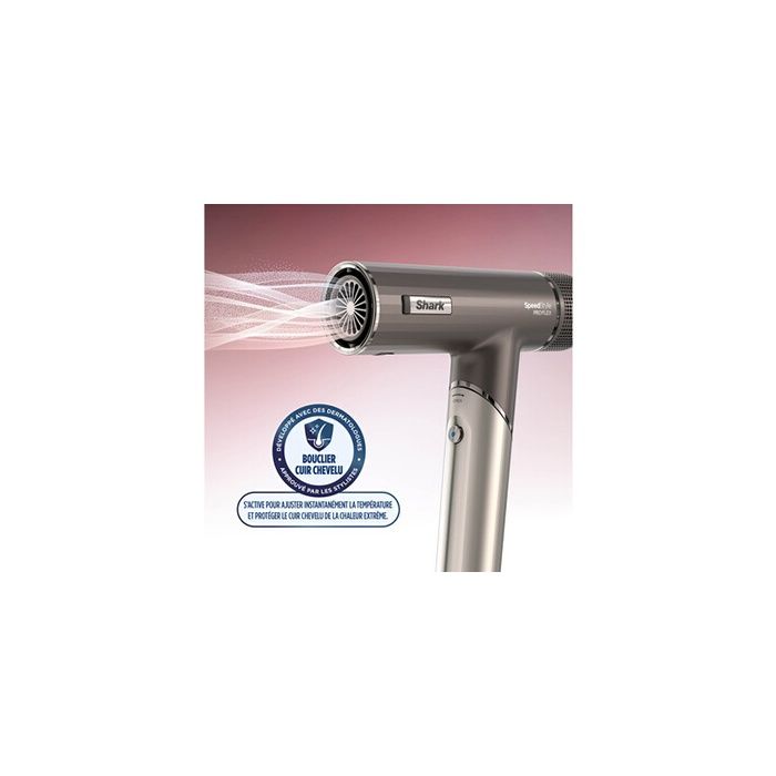 Seche-cheveux - Shark - SpeedStyle Pro FLEX - HD752EU - 1700 W - Technologie IQ - Mode Scalp Shield