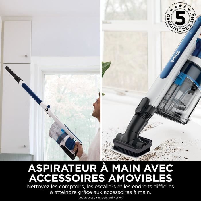 SHARK PowerPro IZ380EU - Aspirateur Balai sans fil - Léger et Flexible - Technologie FloorDetect - Anti-emmelement