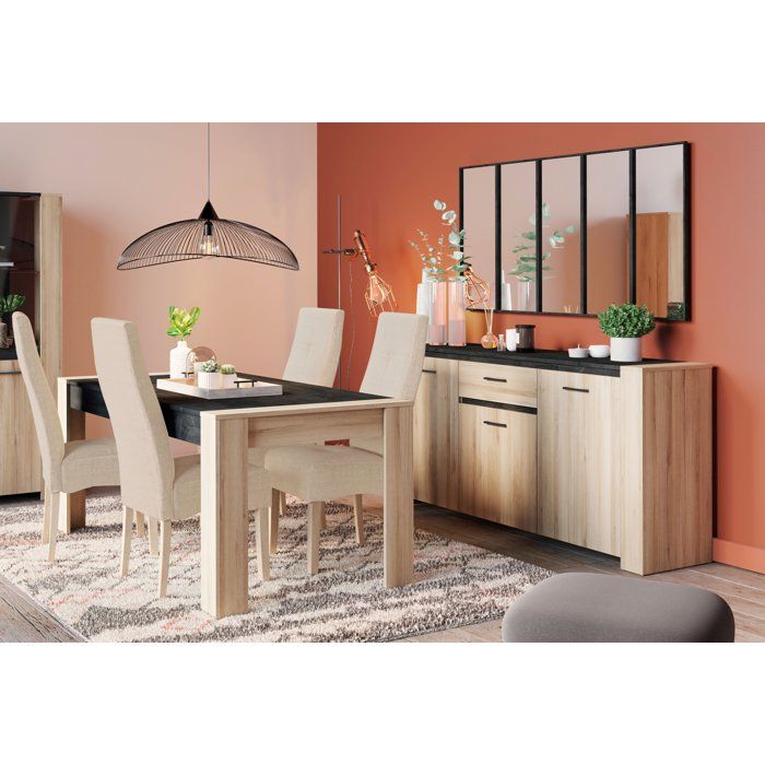 Ensemble table et buffet - SHEFFIELD - Chene Kronberg / Sidewalk - DEMEYERE