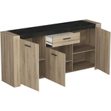 Ensemble table et buffet - SHEFFIELD - Chene Kronberg / Sidewalk - DEMEYERE