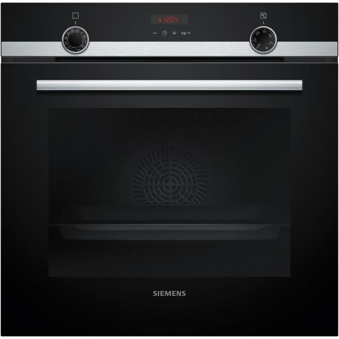 Four pyrolyse - SIEMENS IQ300 - HB574ABR3F - Noir - 7 modes de cuisson - 59,5 x 59,4 x 54,8 cm