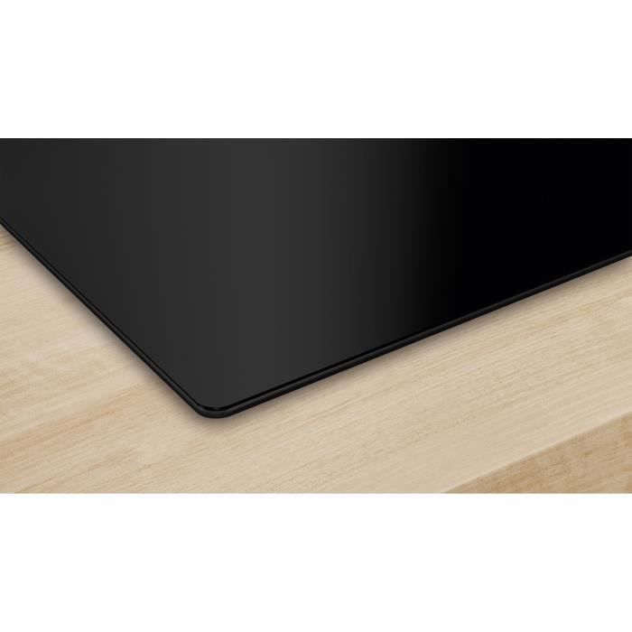 Table induction 60 cm - Bosch Série 2 - 3 foyers - Noir - Touch Select - H5,1 x L59,2 x P52,2 cm - PUC611AA5E