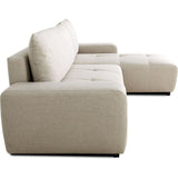 Canapé d'angle convertible réversible - 3 places - SIERRA - Avec coffre - Tissu Beige - 243 x 160 x 82 cm