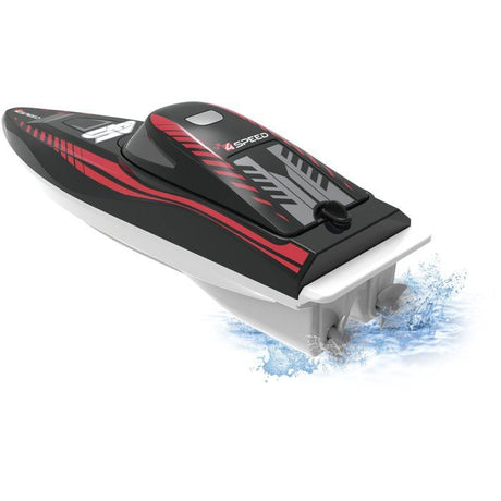 Bateau radiocommandée - 4SPEED - Nitro Wave - Echelle 1/18 - 2,4 GHz - Batterie rechargeable - 6 km/h - Des 5 ans