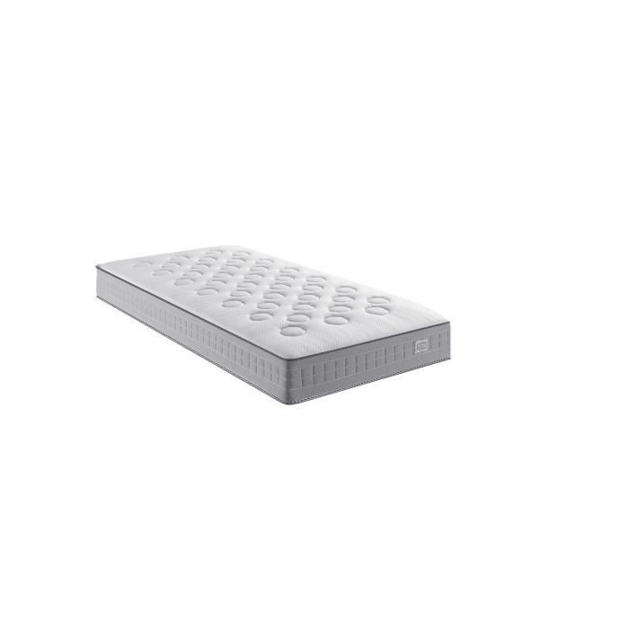 SIMMONS SW1 Matelas 90 x 200 - Ep. 23 cm - Ressorts ensachés Sensoft - No Flip - Ferme - Fabriqué en France