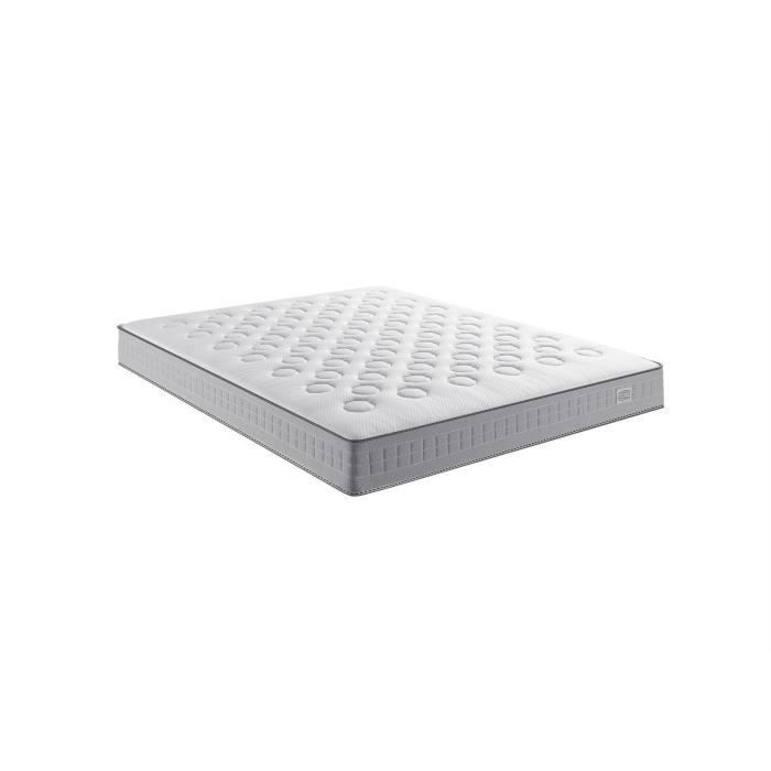 Matelas 160 x 200 SIMMONS - Hauteur 23 cm - Ressorts ensachés - Suspension Sensoft - No Flip - Fabriqué en France -  SW1