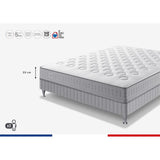 SIMMONS SW1 Ensemble 160 x 200 matelas + sommier - Ep. 23 cm - No Flip - Ressorts ensachés - Ferme - Fabriqué en France