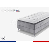 SIMMONS SW5 Ensemble 90 x 200 matelas + sommier - Ep. 29 cm - No Flip - Ressorts ensachés - Ferme - Fabriqué en France