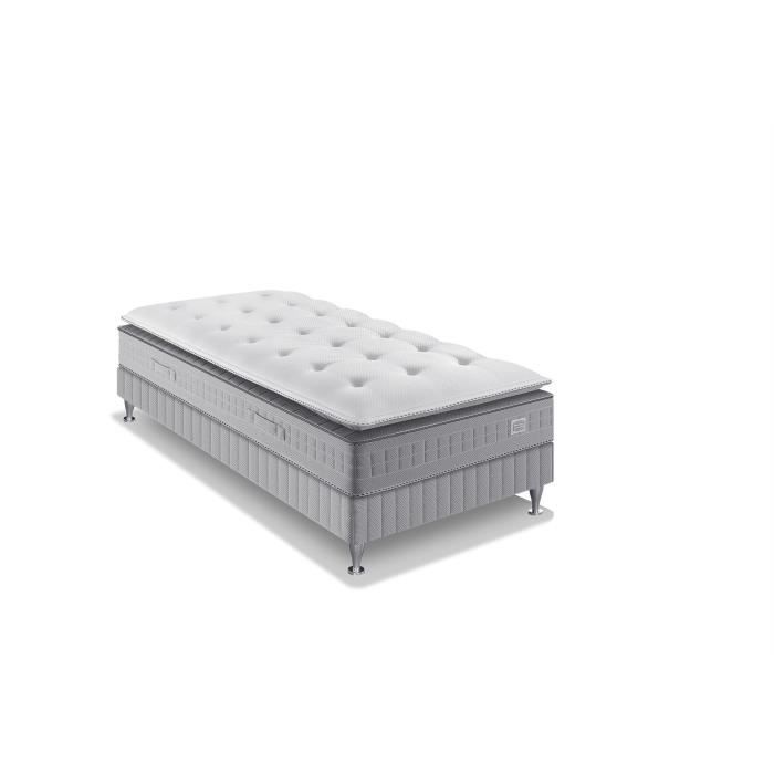SIMMONS SW5 Ensemble 90 x 200 matelas + sommier - Ep. 29 cm - No Flip - Ressorts ensachés - Ferme - Fabriqué en France