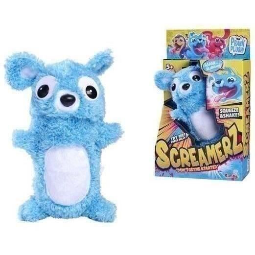 Smoby - Screamerz - Peluche intéractive amusante - Ours - 25 cm - Bruits en la secouant ou appuyant sur le bouton