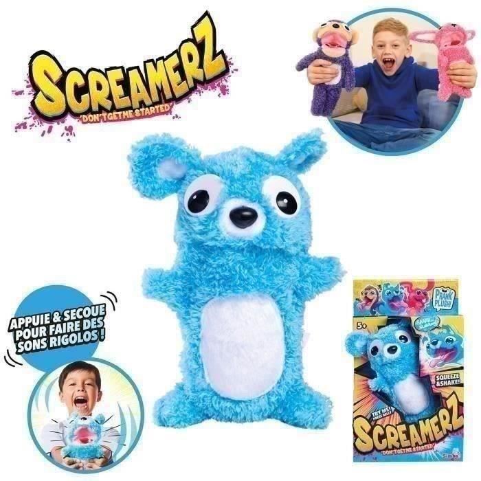 Smoby - Screamerz - Peluche intÈractive amusante - Ours - 25 cm - Bruits en la secouant ou appuyant sur le bouton