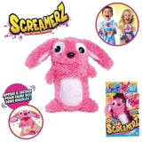 Smoby - Screamerz - Peluche intéractive amusante - Lapin - 27 cm - Bruits en la secouant ou appuyant sur le bouton