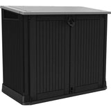 Coffre de rangement extérieur KETER en résine 880 litres Noir - Malle de jardin sans vérins