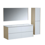 Ensemble SKARA  set de salle de bain 120, vanity+vasque+miroir & Colonne