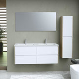 Ensemble SKARA  set de salle de bain 120, vanity+vasque+miroir & Colonne