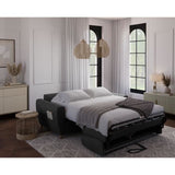 Canapé convertible express 3 places SKY - Tissu Anthracite - matelas 14cm - 192 x 100 x 88 cm