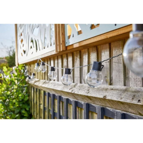 Guirlande solaire SMART GARDEN Globulb 40 LED blanc chaud 13,7 m, panneau solaire, IP44