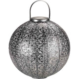 Lanterne solaire - SMART GARDEN - Jumbo Damasque en métal ajouré - Energie solaire - Ambiance orientale - Argent