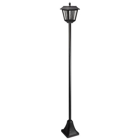 Lampadaire solaire lanterne 170 cm SMART SOLAR - 100 lm, lentille verre effet goutte, LED blanc froid
