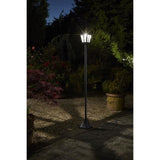 Lampadaire solaire lanterne 170 cm SMART SOLAR - 100 lm, lentille verre effet goutte, LED blanc froid