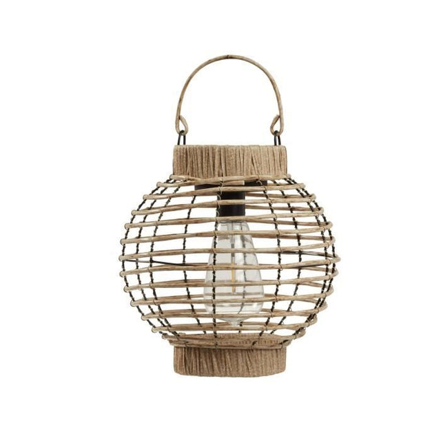 Lanterne Solaire - SMART GARDEN - Terra - LED blanc chaud - 5 lumens - Beige naturel - Plastique - 23 x 22.5 cm