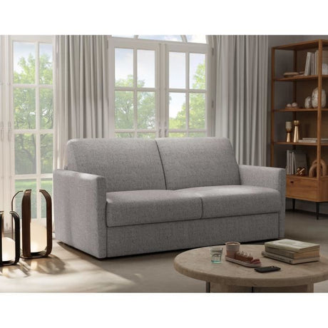 Canapé convertible express - 3 places - SMALL - Tissu gris - 168 x 98 x 86 cm