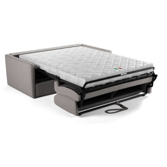 Canapé convertible express - 3 places - SMALL - Tissu gris - 168 x 98 x 86 cm