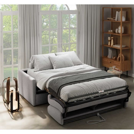 Canapé convertible express - 3 places - SMALL - Tissu gris - 168 x 98 x 86 cm