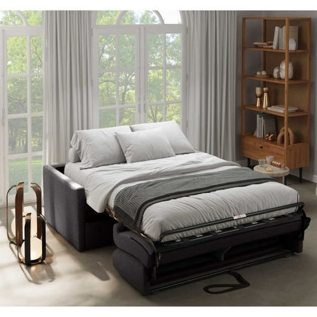 Canapé convertible express - 3 places - SMALL - Tissu anthracite - 168 x 98 x 86 cm