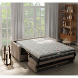 Canapé convertible express - 3 places - SMALL - Tissu beige - 168 x 98 x 86 cm