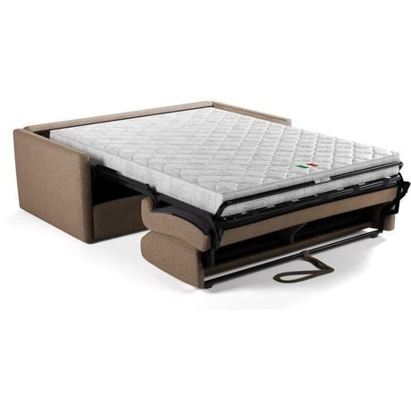 Canapé convertible express - 3 places - SMALL - Tissu beige - 168 x 98 x 86 cm