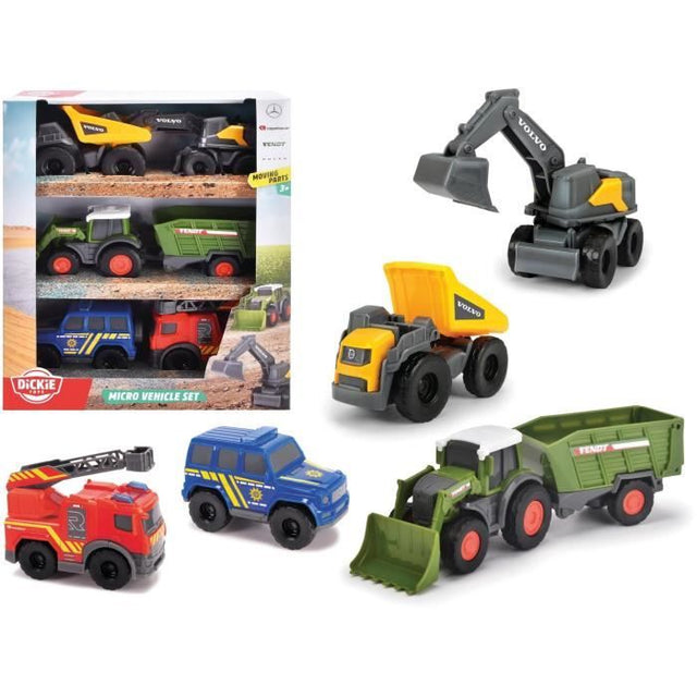 DICKIE  - Pack Micro Vehicules - 8cm