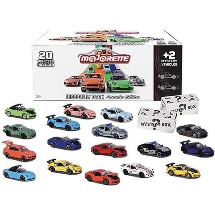 Coffret Discovery Porsche 20+2 Véhicules - MAJORETTE - 22 voitures Porsche métal dont 2 mysteres - Échelle 1/64 - Des 3 ans