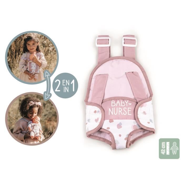 Porte-bÈbÈ pour poupon jusqu'a 42cm - SMOBY - Baby Nurse - 2 positions - lanieres rÈglables