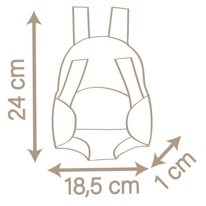 Porte-bÈbÈ pour poupon jusqu'a 42cm - SMOBY - Baby Nurse - 2 positions - lanieres rÈglables