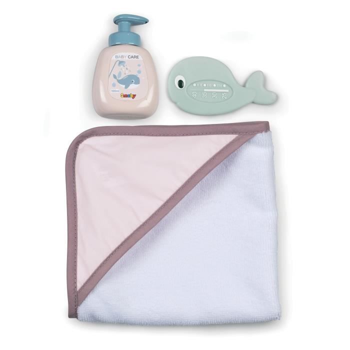 Baignoire balnÈo pour poupon jusqu'a 42 cm - Smoby Baby Nurse - Jets d'eau et bulles - Lumieres LED - FabriquÈ en France