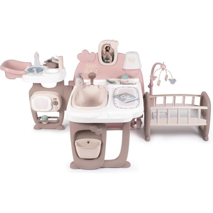 SMOBY - Baby Nurse Grande Maison des Bébés - Cuisine, Salle de Bain et Chambre - Fabriqué en France