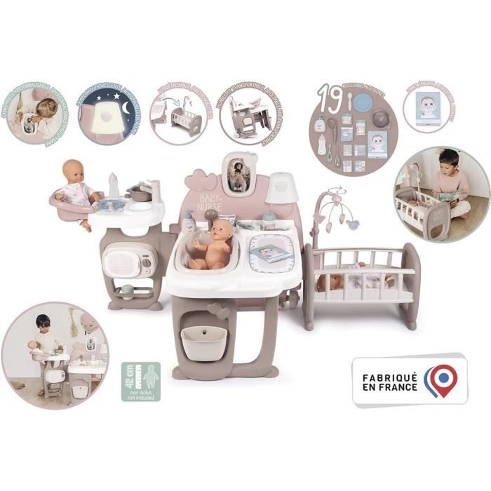 SMOBY - Baby Nurse Grande Maison des BÈbÈs - Cuisine, Salle de Bain et Chambre - FabriquÈ en France
