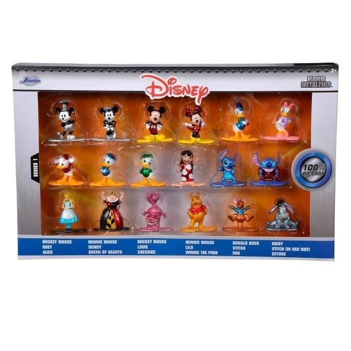 Figurine Disney 4 cm en métal, 18 pieces, JADA