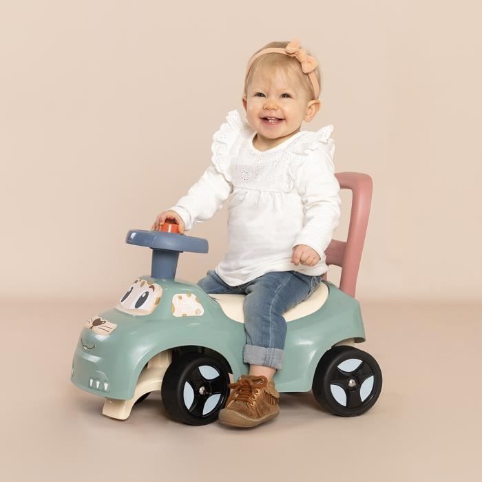 Little Smoby - Porteur Auto - Coffre sous la selle + siege - Klaxon - A partir de 10 mois - Fabrication française