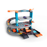 Garage City Flex - MAJORETTE - 3 niveaux - Station lavage, pompe, ascenseur- 5 véhicules inclus - Des 3 ans