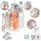 Baby Nurse - Douche - Cape de bain + pousse mousse - Douchette amovible et focntionnel - Pour poupons jusqu'a 40 cm