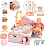SMOBY - Baby Nurse - Nurserie Cocoon pour poupons - Nombreux Accessoires et Fonctions de Jeux - Matiere recyclée - Des 3 Ans
