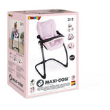 SMOBY - Maxi cosi - Siege + Chaise haute rose  -3 en 1 - Pour poupon - Des 3 ans