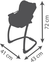 SMOBY - Maxi cosi - Siege + Chaise haute rose  -3 en 1 - Pour poupon - Des 3 ans