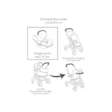 SMOBY - Maxi cosi - Siege + Chaise haute beige  - 3 en 1 - Pour poupon - Des 3 ans