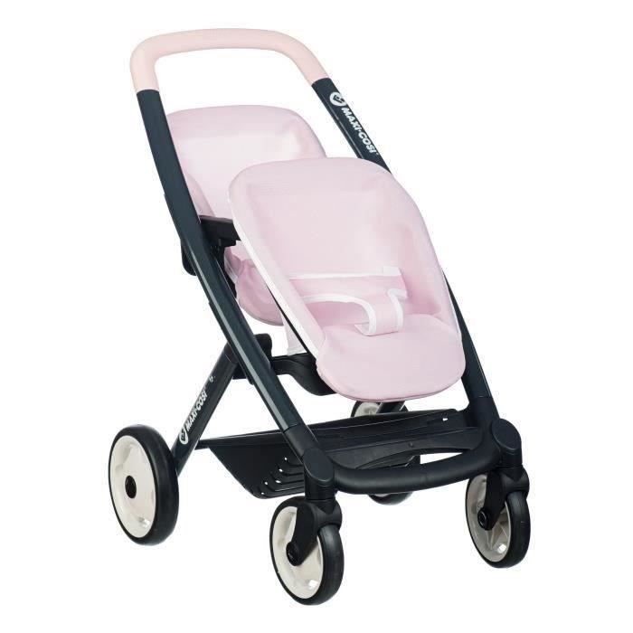 SMOBY - Maxi-Cosi Poussette Jumeaux Rose - des 3 ans