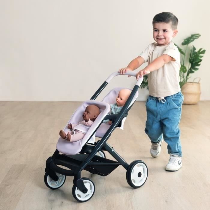 SMOBY - Maxi-Cosi Poussette Jumeaux Rose - des 3 ans